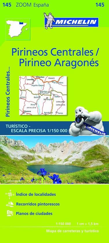 Mapa Zoom Pirineos Centrales / Pirineo Aragonés | 9782067218123 | MICHELIN