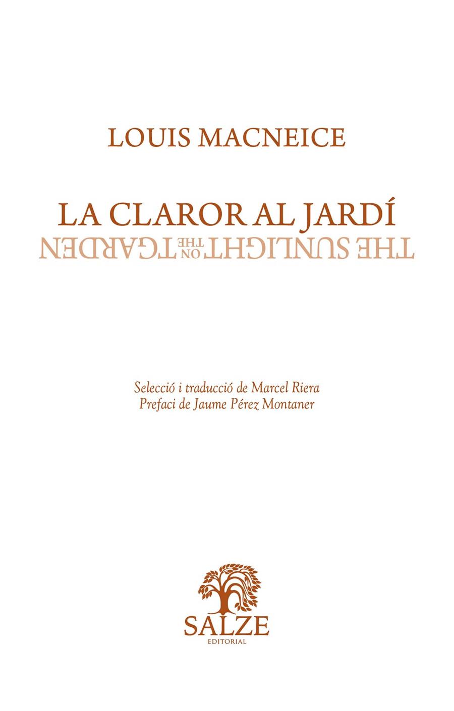 Claror al jardí, la | 9788409481880 | MacNeice, Louis