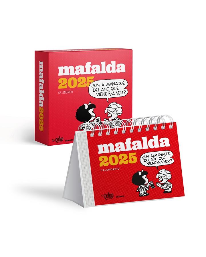 Mafalda 2025, Calendario Escritorio Rojo CON CAJA | 9786316544599 | Quino