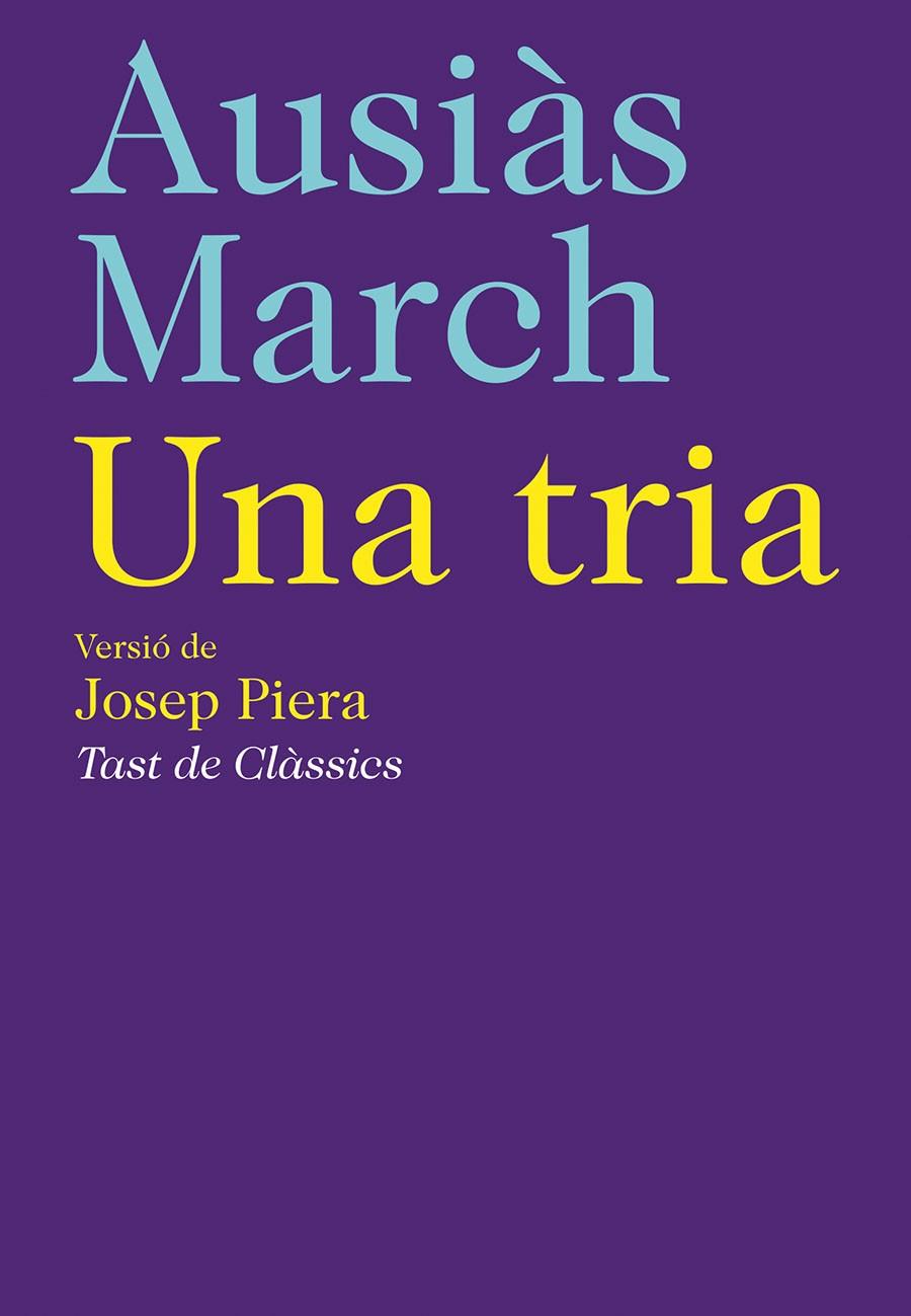 Una tria | 9788472267718 | March, Ausiàs