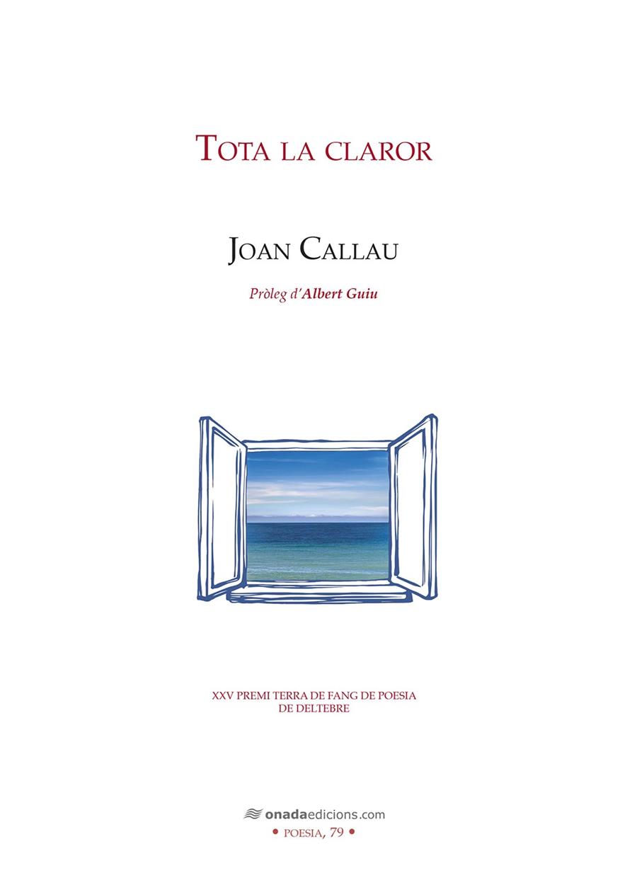 Tota la claror | 9788419606266 | Callau, Joan