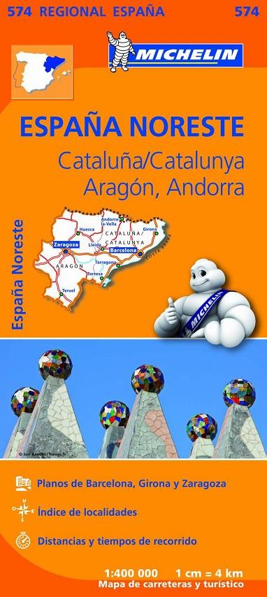 Mapa Regional Cataluña/Catalunya, Aragón, Andorra | 9782067184251 | Michelin