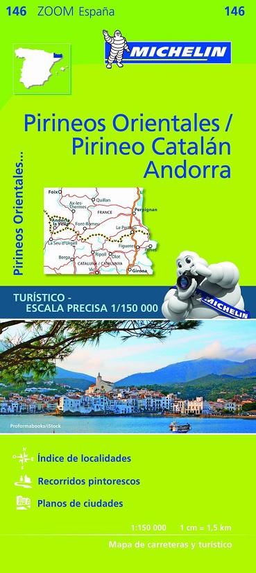 Mapa Zoom Pirineos Orientales / Pirineo Catalán, Andorra | 9782067218147 | Michelin