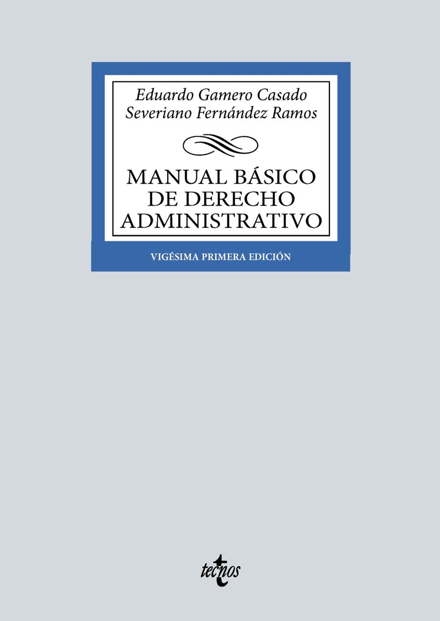 Manual básico de Derecho Administrativo | 9788430990542 | Gamero Casado, Eduardo/Fernández Ramos, Severiano