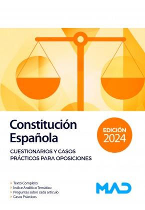 Constitución Española. Cuestionarios y casos prácticos para oposiciones | 9788414282229 | VV.AA.